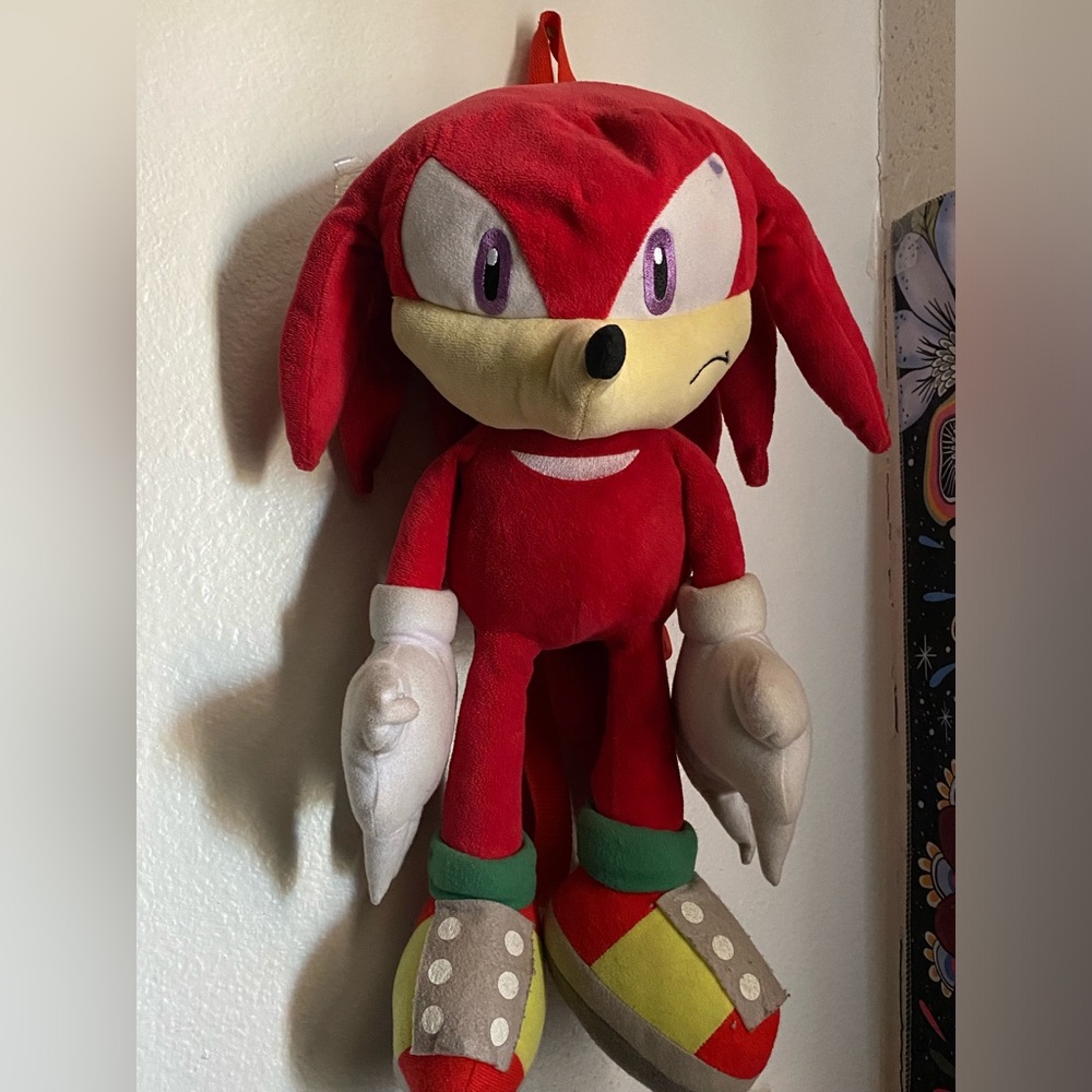 Sonic the Hedgehog Doll Plush Backpack - Knuckles Backpack, wore about 2 times.